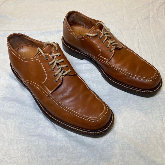 Johnston & Murphy Italy Leather Apron Toe Derby Oxford Shoes Mens 7 M Brown main image 9